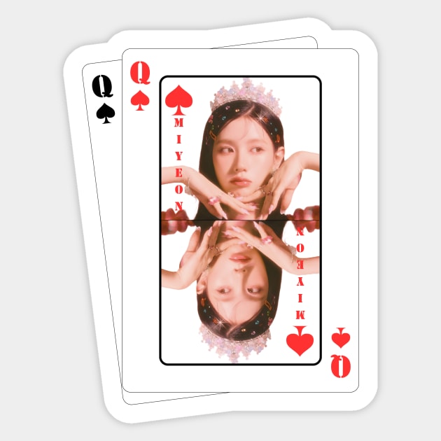 Playing Card Miyeon Queencard (G)I-dle Sticker by wennstore